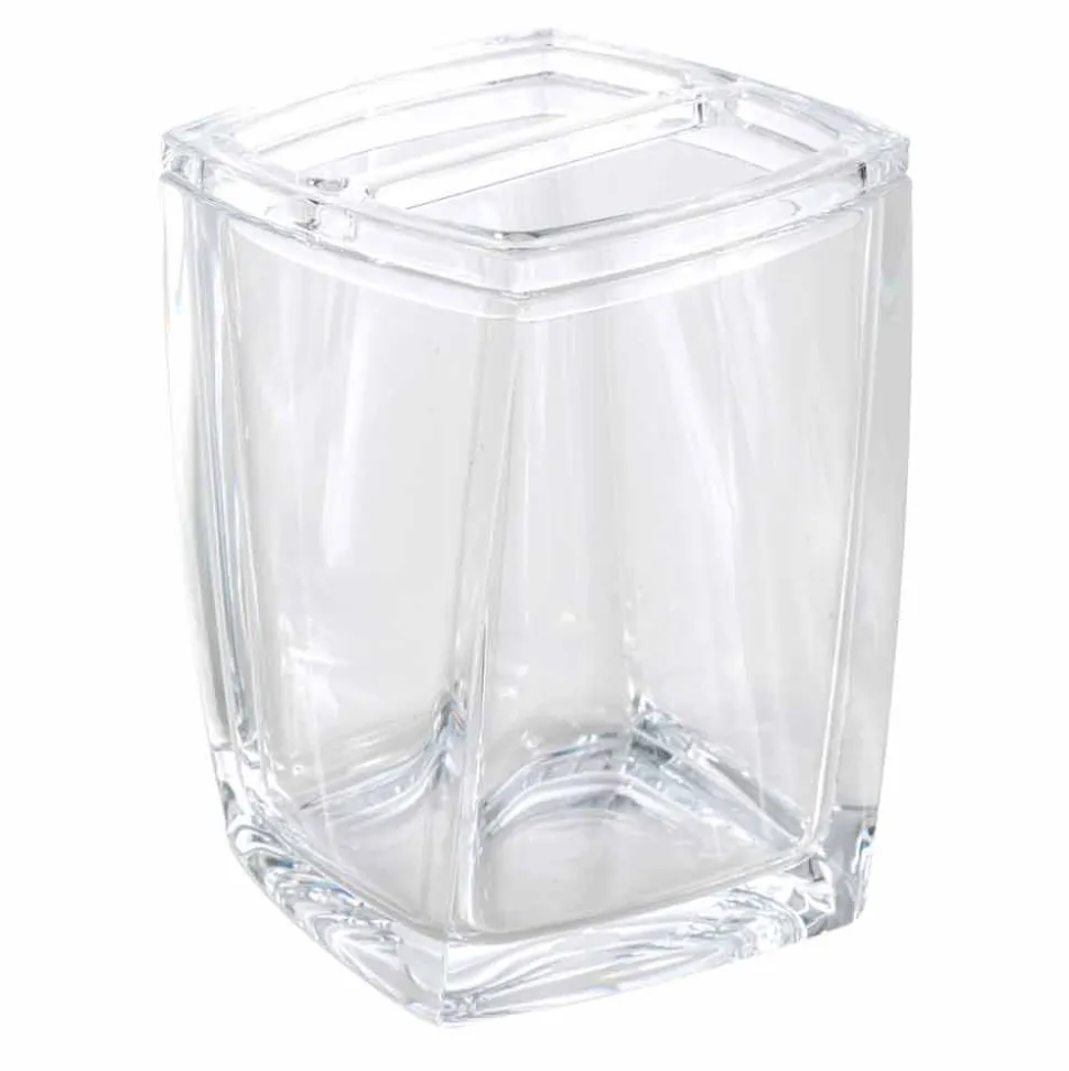 Set dispenser+bicchiere+portasapone da bagno di design Torraca