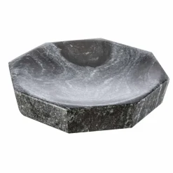 Set moderni accessori per bagno in marmo grigio venato Montafia