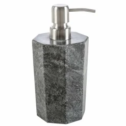 Set moderni accessori per bagno in marmo grigio venato Montafia