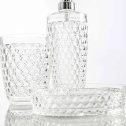 Set per bagno dispenser+bicchiere+portasapone moderno Netro