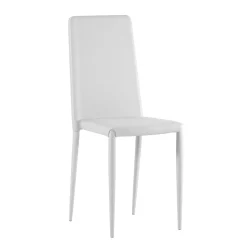 Set 4 sedie moderne in ecopelle bianche, grigie o tortora - Dora