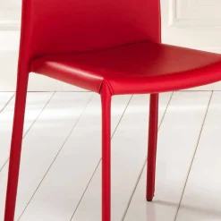 Set 4 sedie moderne in ecopelle Gioia, interamente rivestite