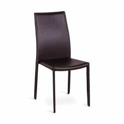 Set 4 sedie moderne in ecopelle Gioia, interamente rivestite