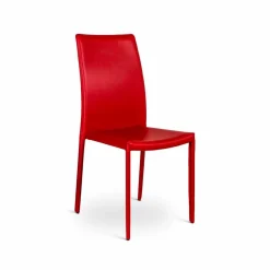 Set 4 sedie moderne in ecopelle Gioia, interamente rivestite