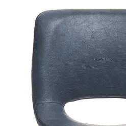 Sgabello Alto da Cucina in Pelle Sintetica e Metallo Nero 2 Pezzi - Yuri