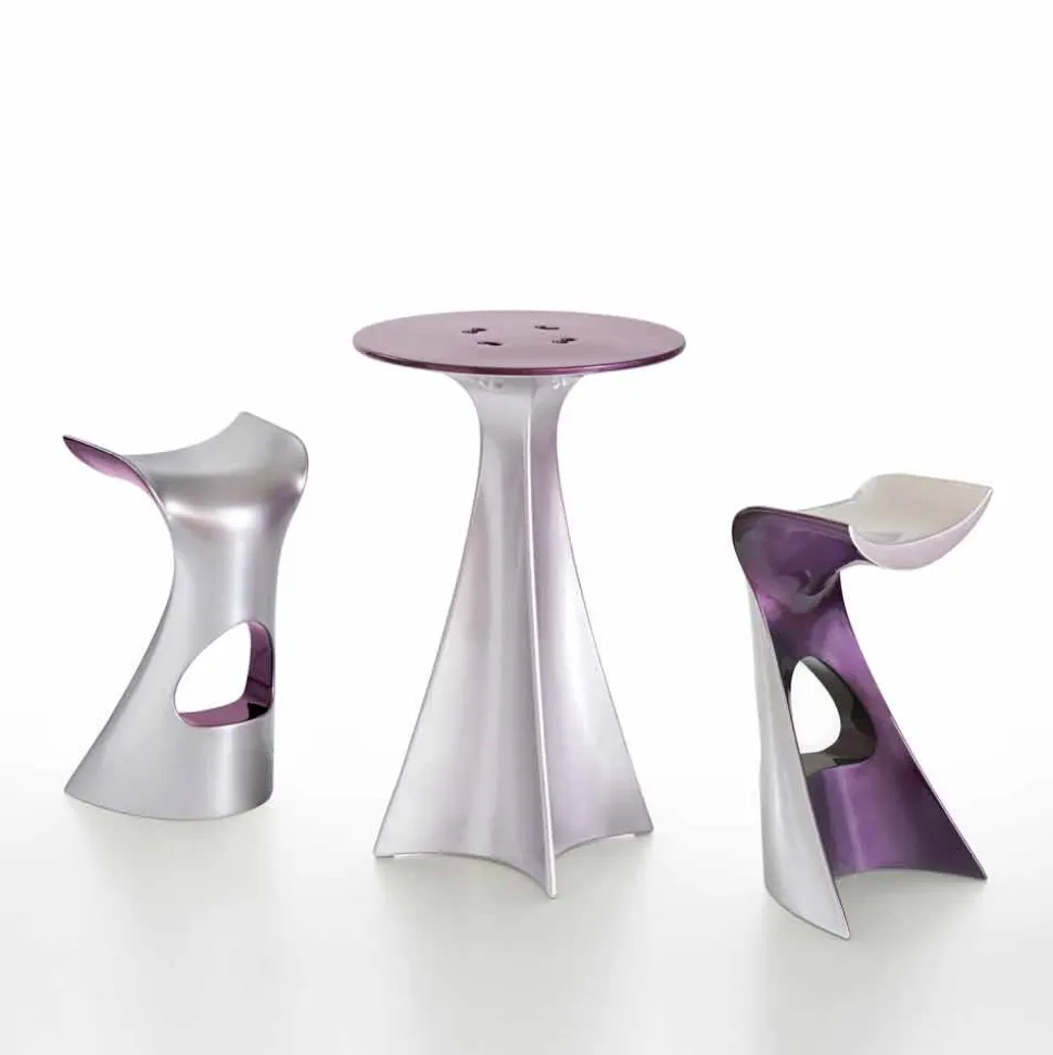 Sgabello Alto Design Moderno, in Polietilene - Koncord Next