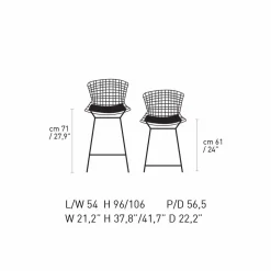 Sgabello Bar Alto in Pelle con Struttura in Acciaio Made in Italy - Beniamino