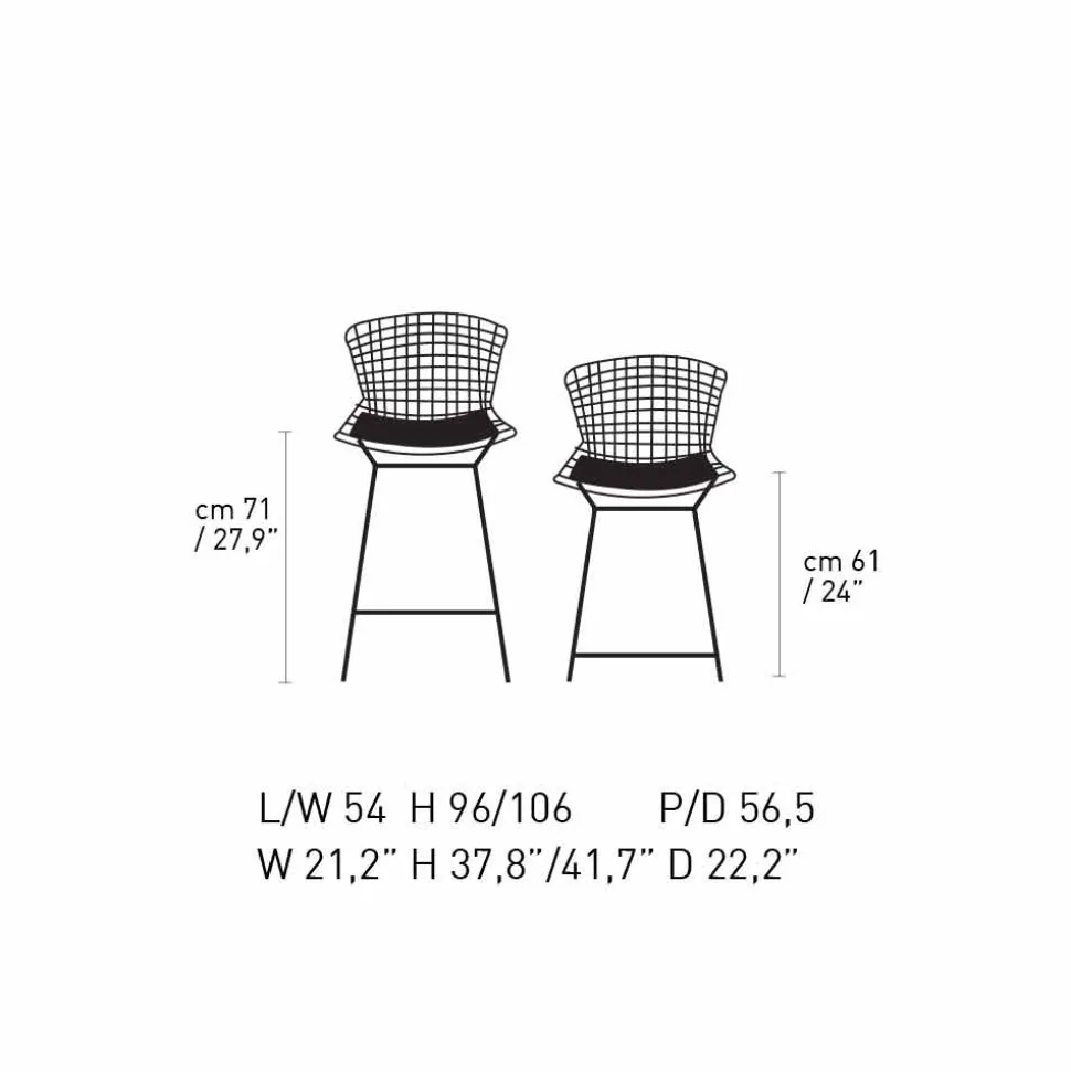 Sgabello Bar Alto in Pelle con Struttura in Acciaio Made in Italy - Beniamino