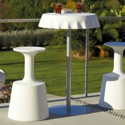 Sgabello bar alto per esterno Slide Drink moderno realizzato in Italia