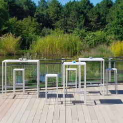 Sgabello Bar da Esterno in Metallo Verniciato a Polvere Made in Italy - Meone