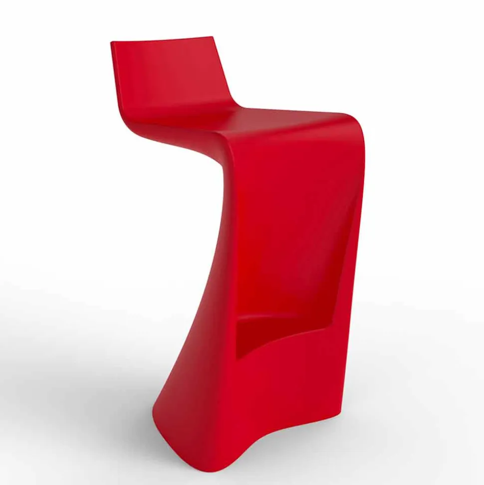 Sgabello bar per esterno design moderno Wing Vondom in polietilene