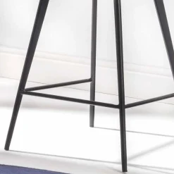 Sgabello Base 4 Gambe, H 65 in Ecopelle Effetto Cuoio - Ovidio