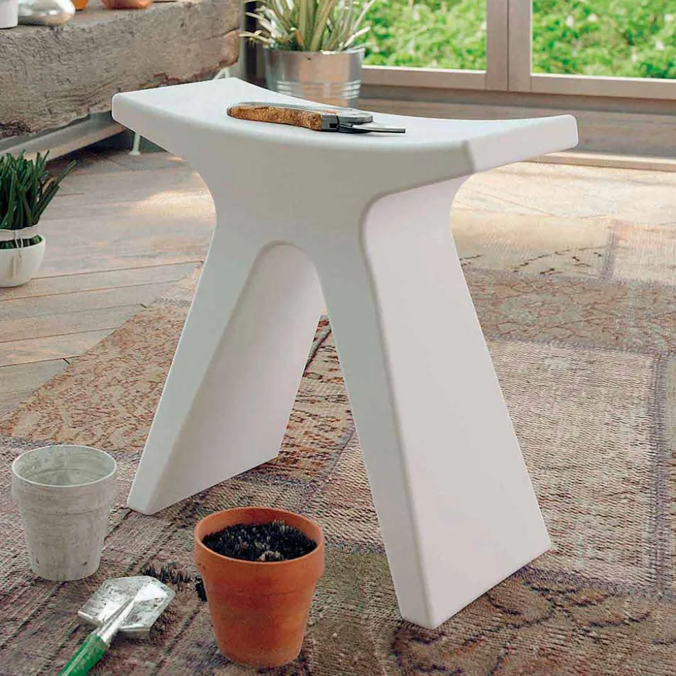 Sgabello Basso da Esterno di Design in Polipropilene Made in Italy - Prue