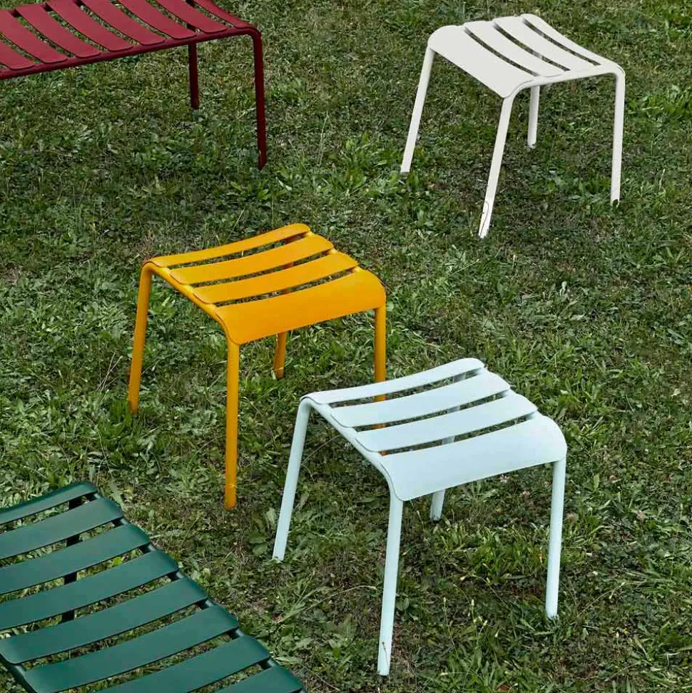 Sgabello Basso in Alluminio Verniciato da Esterno Made in Italy - Sondra