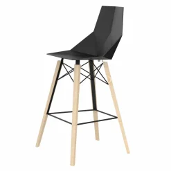 Sgabello da Bar per Interni in Legno e Plastica Vari Colori - Faz Wood by Vondom