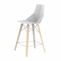 Sgabello da Cucina Design in Legno e Plastica Vari Colori - Faz Wood by Vondom