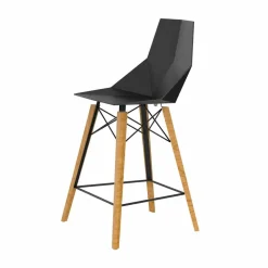 Sgabello da Cucina Design in Legno e Plastica Vari Colori - Faz Wood by Vondom