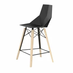 Sgabello da Cucina Design in Legno e Plastica Vari Colori - Faz Wood by Vondom
