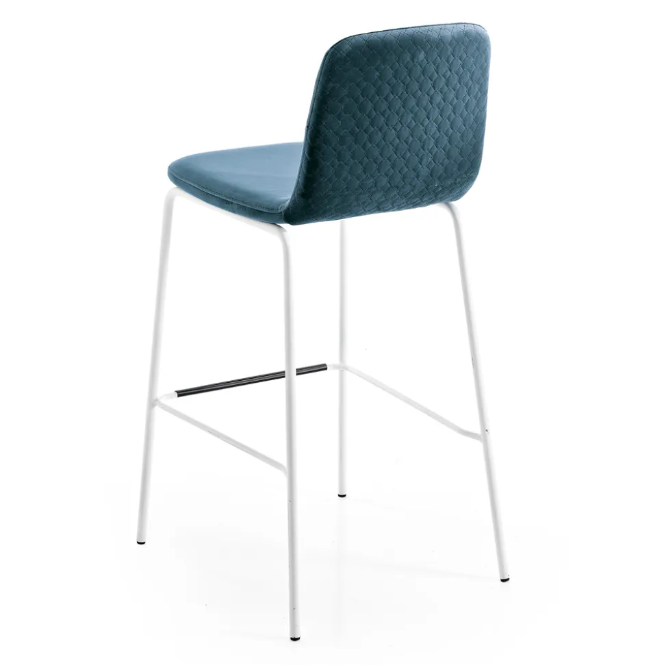 Sgabello da Cucina in Velluto Colorato Design Moderno e Elegante - Bizet