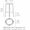 Sgabello da esterno Brooklyn by Vondom in polipropilene, H 76 cm, 4 pezzi