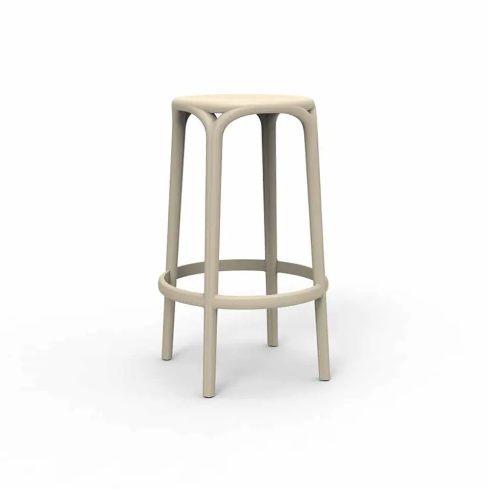 Sgabello da esterno Brooklyn by Vondom in polipropilene, H 76 cm, 4 pezzi