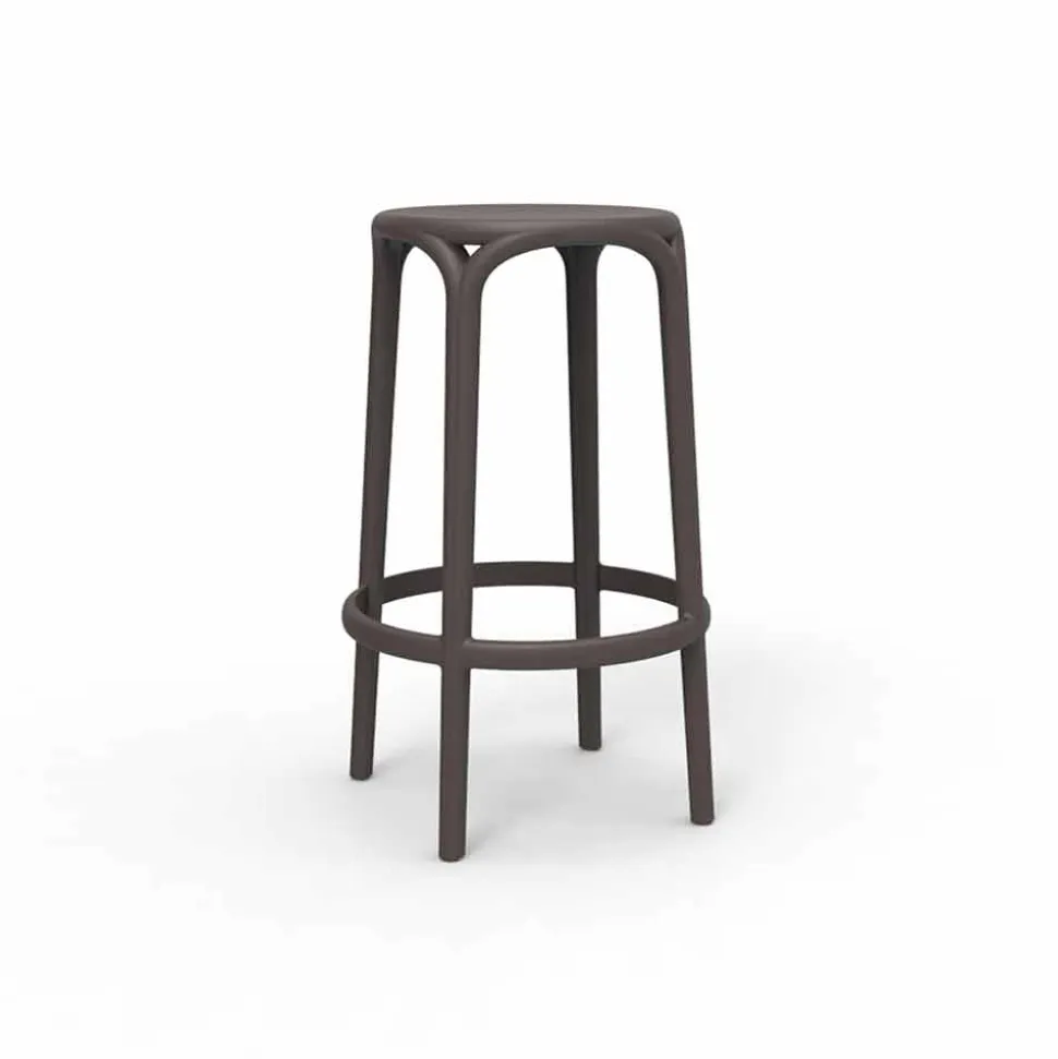 Sgabello da esterno Brooklyn by Vondom in polipropilene, H 76 cm, 4 pezzi