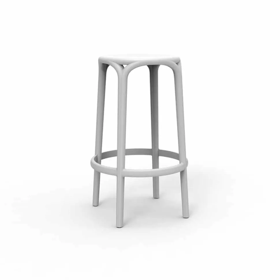 Sgabello da esterno Brooklyn by Vondom in polipropilene, H 76 cm, 4 pezzi