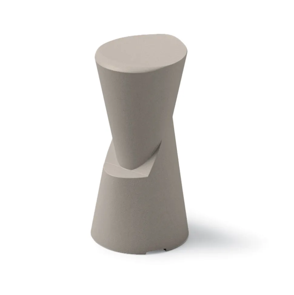 Sgabello da Esterno in Polietilene 7 Colorazioni Made in Italy - Cream