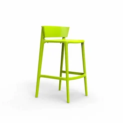 Sgabello da esterno moderno H 95 cm Africa by Vondom, in polipropilene, 4 pezzi