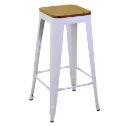 Sgabello da Interno e Esterno in Ferro Altezza 76 cm - Cancelleria