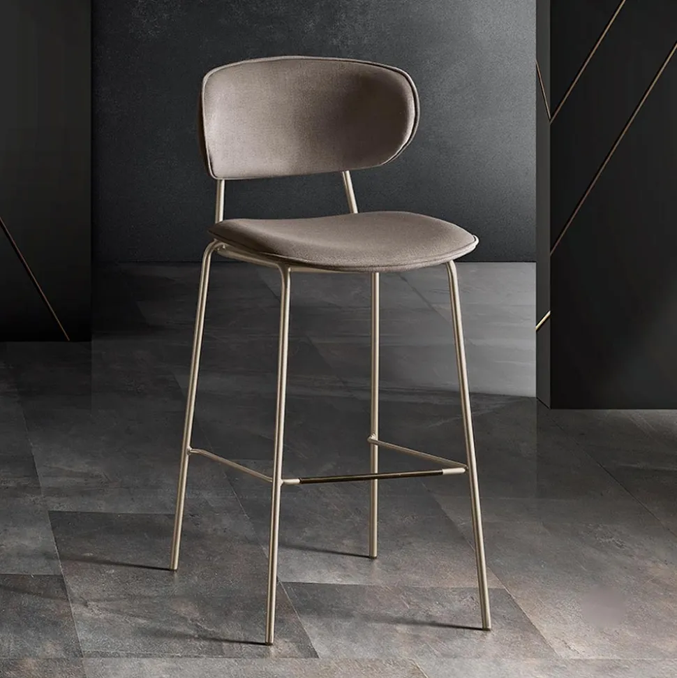 Sgabello da Pranzo in Tessuto di 2 Diverse Finiture Made in Italy - Sanemi