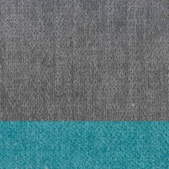 Sgabello da Salotto Design in Tessuto con Bordino e Metallo Antracite - Scarat