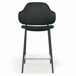 Sgabello da Soggiorno Realizzato in Acciaio e Velluto Made in Italy - Rimini