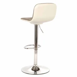 Sgabello Design con Alzata a Gas in Tessuto e Metallo Cromato, 2 Pezzi - Cromo