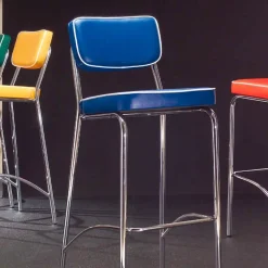 Sgabello di design anni 50 in ecopelle graffiti Unica