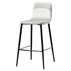 Sgabello Elegante di Design Moderno in Velluto Colorato e Metallo - Bizet