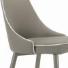 Sgabello Fisso con Gambe in Acciaio e Seduta Rivestita Made in Italy - Genova