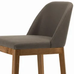 Sgabello Fisso con Gambe in Legno e Seduta Imbottita Made in Italy - Bari