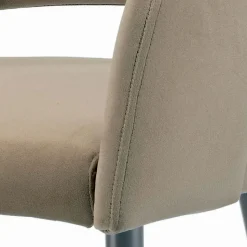 Sgabello Fisso con Seduta in Velluto e Base in Acciaio Made in Italy - Alassio