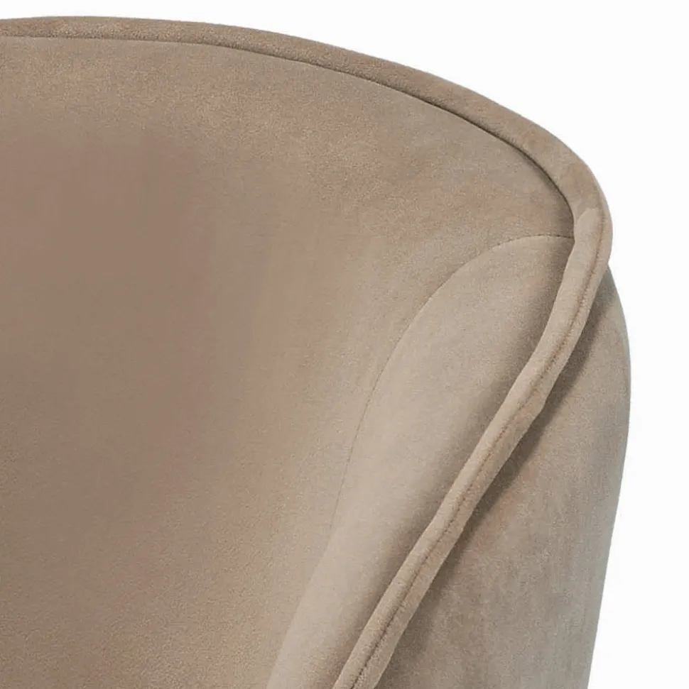 Sgabello Girevole con Seduta in Velluto e Base in Acciaio Made in Italy - Adria