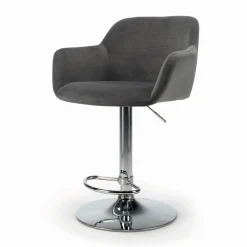 Sgabello Girevole con Seduta Rivestita e Base in Acciaio Made in Italy - Arona