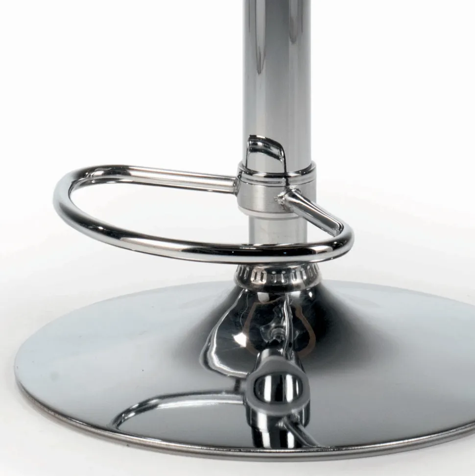 Sgabello Girevole con Seduta Rivestita e Base in Acciaio Made in Italy - Arona