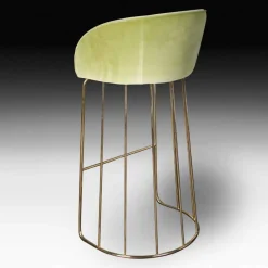 Sgabello Imbottito e Rivestito con Struttura in Metallo Made in Italy - Anversa