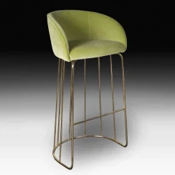 Sgabello Imbottito e Rivestito con Struttura in Metallo Made in Italy - Anversa