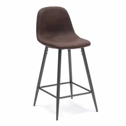 Sgabello in similpelle e metallo design moderno - Gino