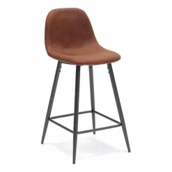 Sgabello in similpelle e metallo design moderno - Gino