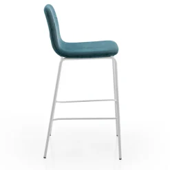 Sgabello in Tessuto Colorato e Metallo Moderno Made in Italy - Nautilus
