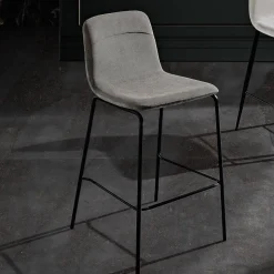 Sgabello in Tessuto Colorato e Metallo Moderno Made in Italy - Nautilus