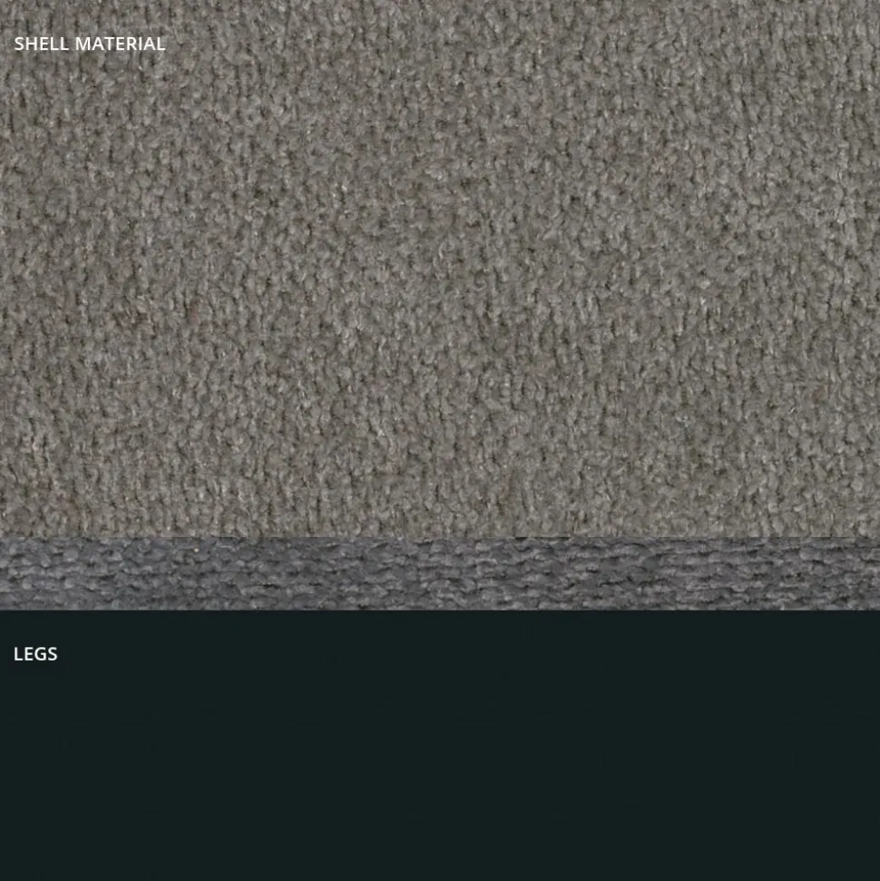 Sgabello in Tessuto e Metallo Antracite Design Made in Italy- Marianet