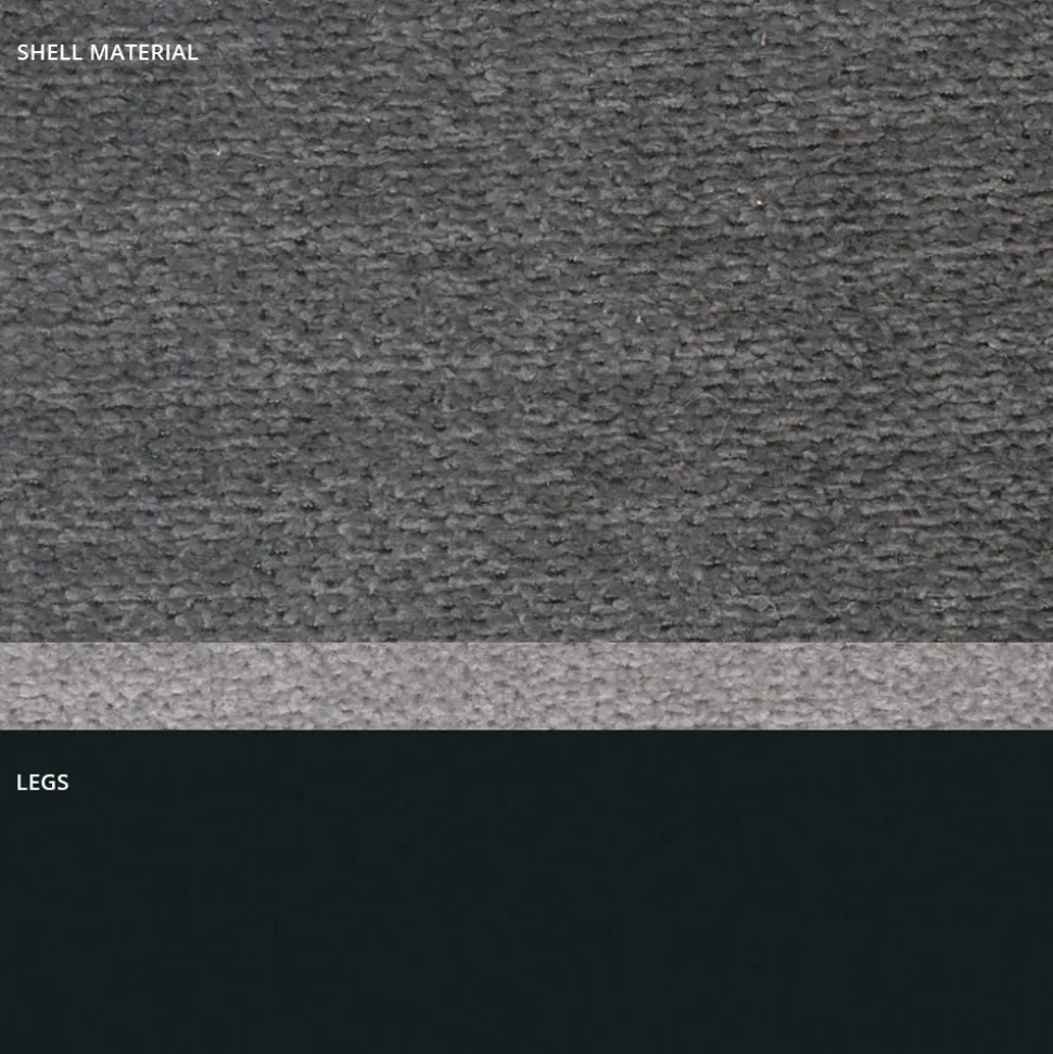 Sgabello in Tessuto e Metallo Antracite Design Made in Italy- Marianet